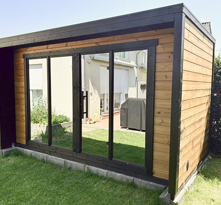 Gartensauna Saunahaus PATIO L (Thermoholz)