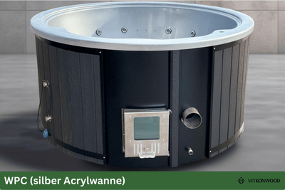 AKTIONSMODELL: Hot Tub mit integr. Holzofen | Komplettpaket BASIC-LINE TWO