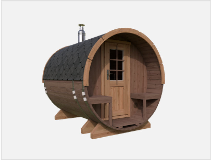 Vitkonwood Fasssauna mit 270 cm Länge