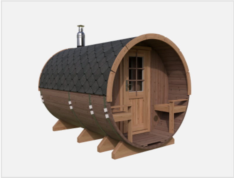 Vitkonwood Fasssauna mit 300 cm Länge