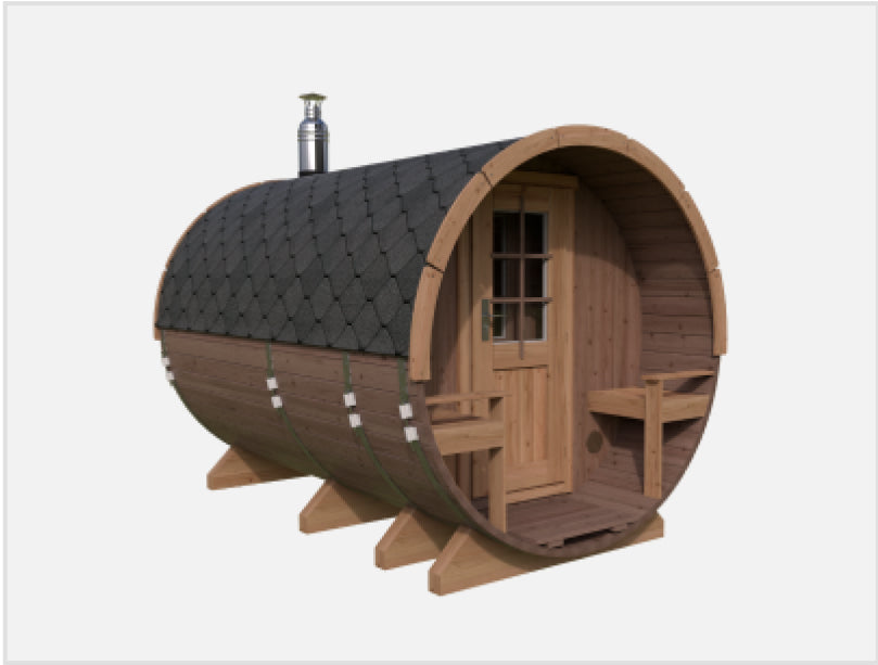 Vitkonwood Fasssauna mit 330 cm Länge