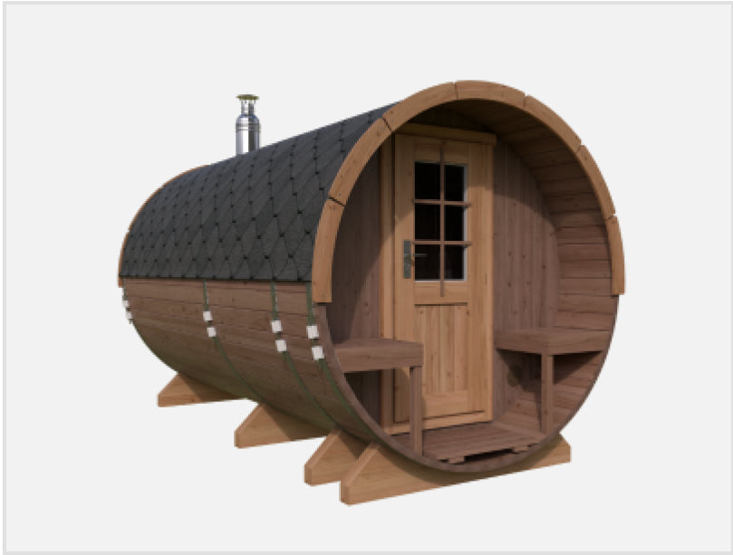 Vitkonwood Fasssauna mit 400 cm Länge