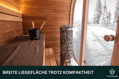 Kleine Gartensauna aus Thermoholz - VITKON DICE POCKET