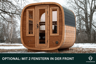 Kleine Gartensauna aus Thermoholz - VITKON DICE POCKET