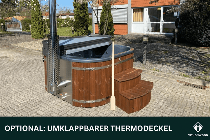 Hot Tub Fertigpaket Q-VITAL | quadratischer Badezuber mit