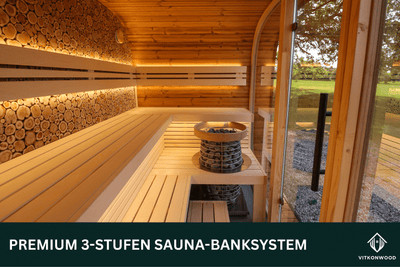Moderne Gartensauna - Sauna Cube VITKON RELAX