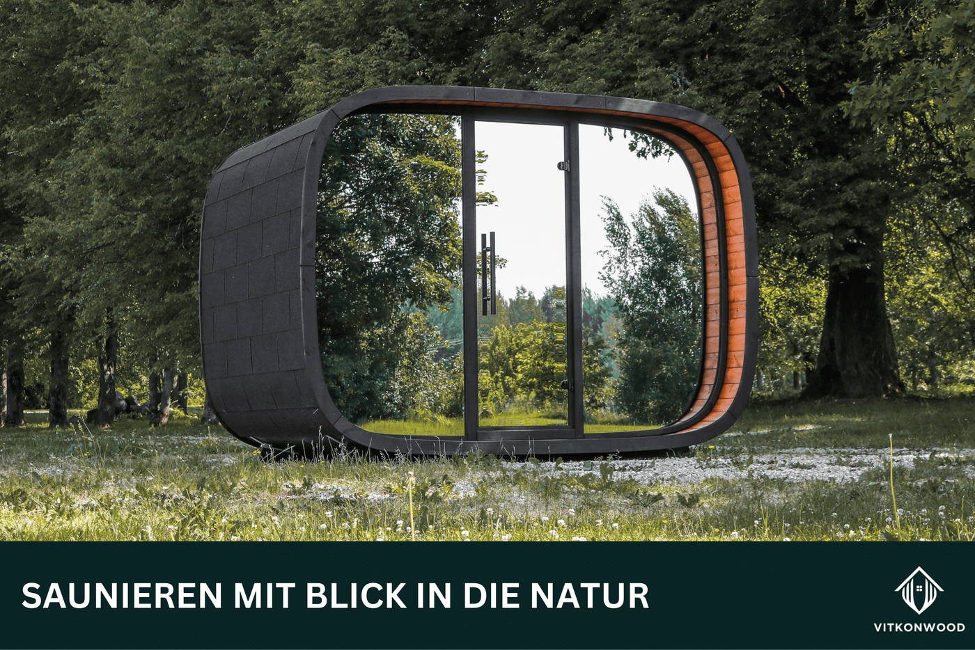 Moderne Gartensauna - Sauna Cube VITKON RELAX