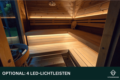 Premium Saunahaus PATIO L - Thermoholz