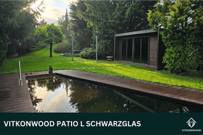 Premium Saunahaus PATIO L - Thermoholz