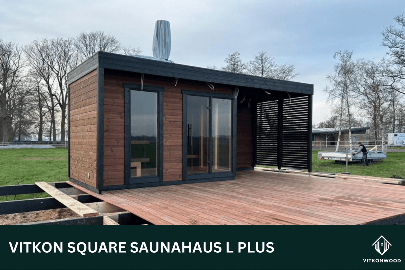 Premium Saunahaus VITKON Square L Plus - Thermoholz