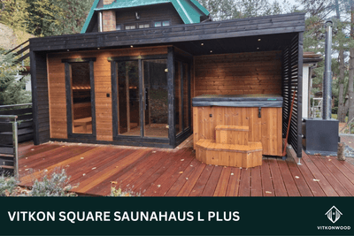 Premium Saunahaus VITKON Square L Plus - Thermoholz