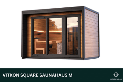 Premium Saunahaus VITKON Square M - Thermoholz