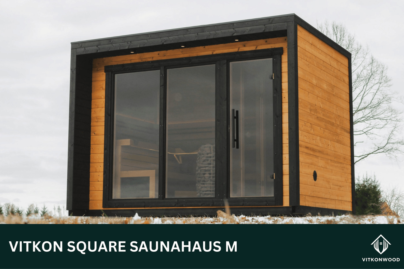 Premium Saunahaus VITKON Square M - Thermoholz