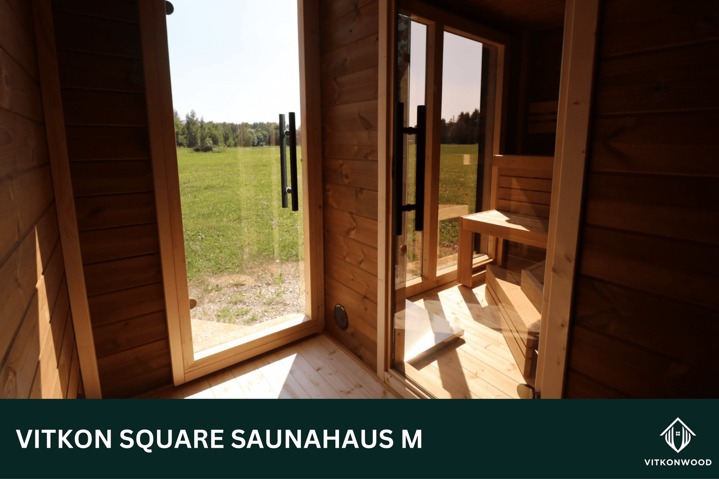 Premium Saunahaus VITKON Square M - Thermoholz