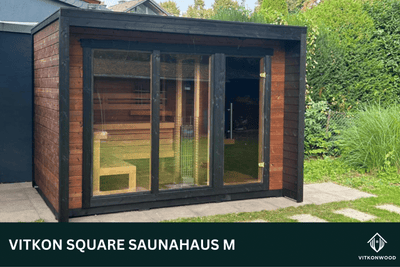 Premium Saunahaus VITKON Square M - Thermoholz