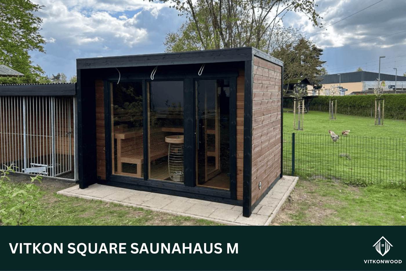 Premium Saunahaus VITKON Square M - Thermoholz