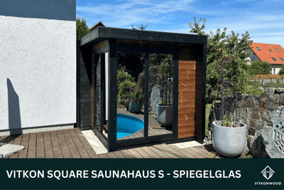 Premium Saunahaus VITKON Square S - Thermoholz