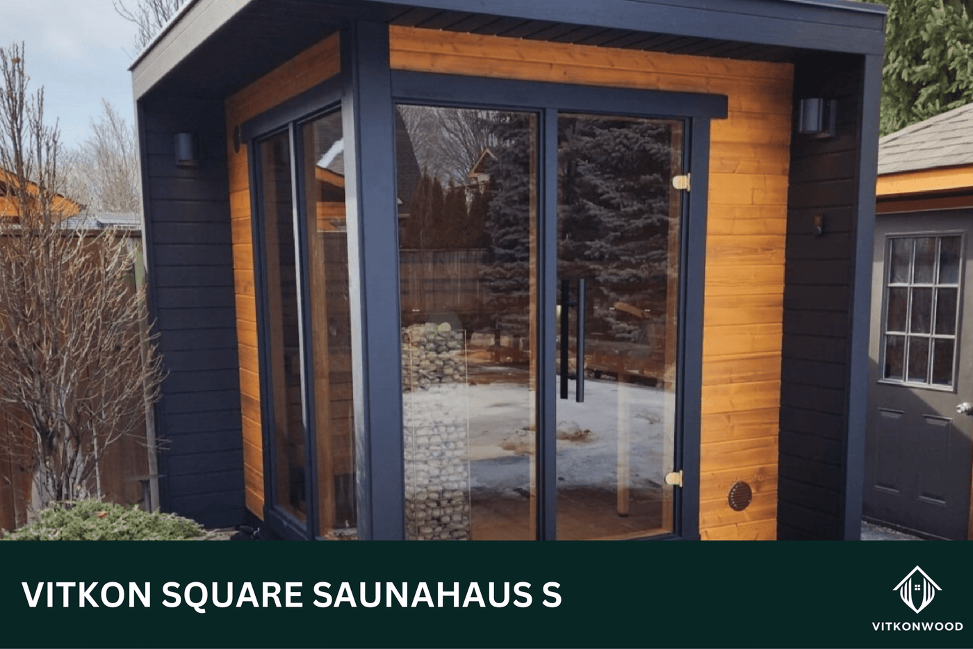 Premium Saunahaus VITKON Square S - Thermoholz