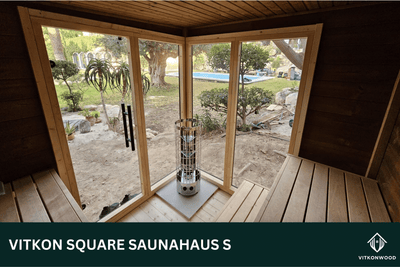 Premium Saunahaus VITKON Square S - Thermoholz